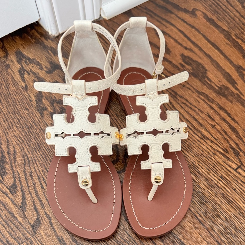 TORY BURCH Leather T-Strap Sandals